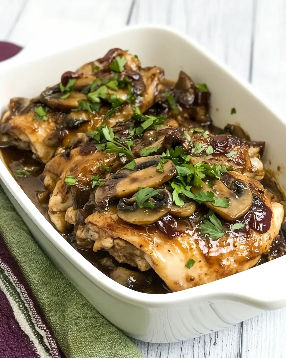 Delicious Chicken Thighs with Mushrooms image