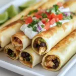 Homemade Chicken and Black Bean Flautas photo