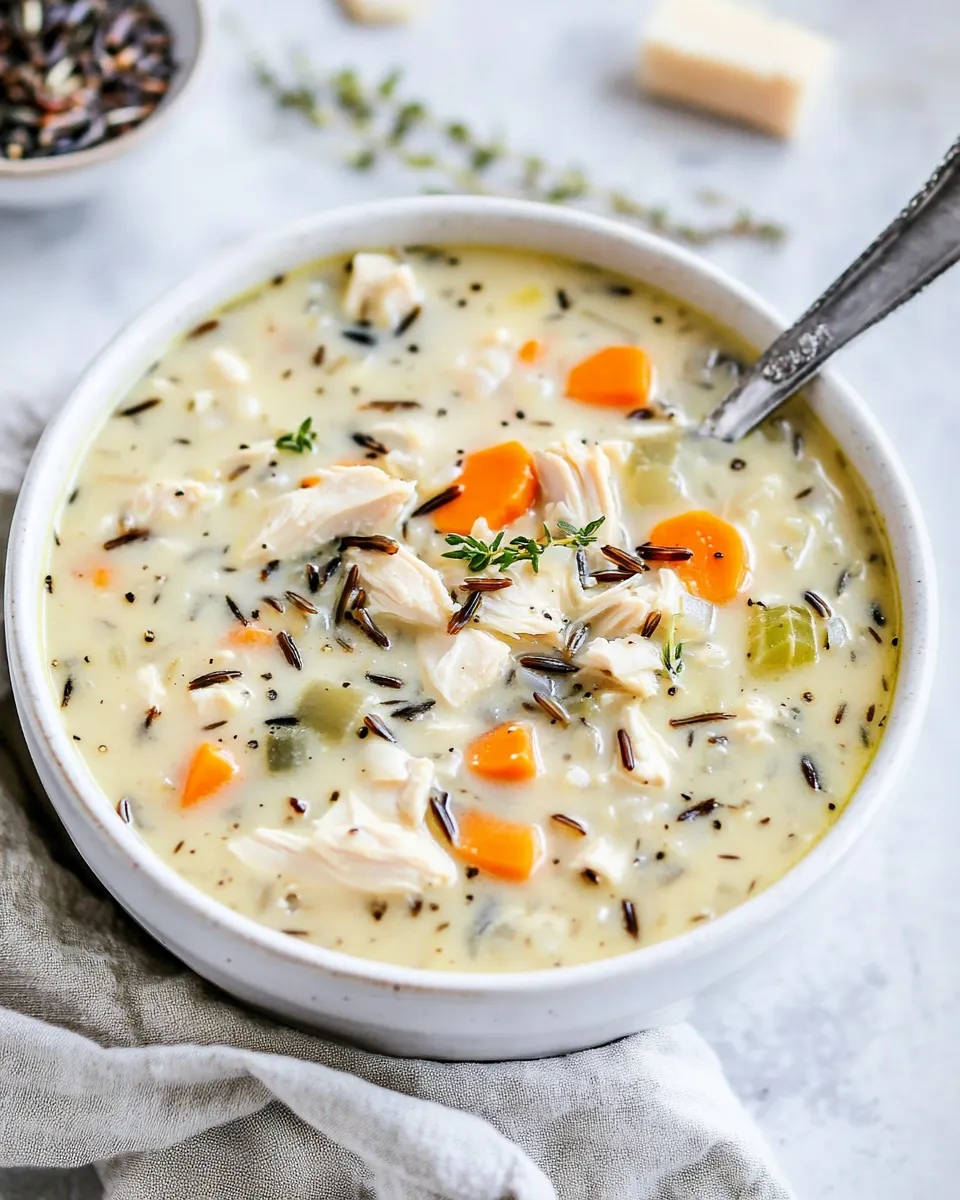 Homemade Chicken and Wild Rice Soup recipe photo