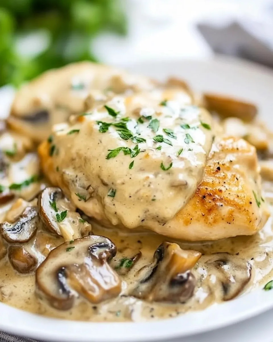 Classic Chicken with Mushroom Cream Sauce image