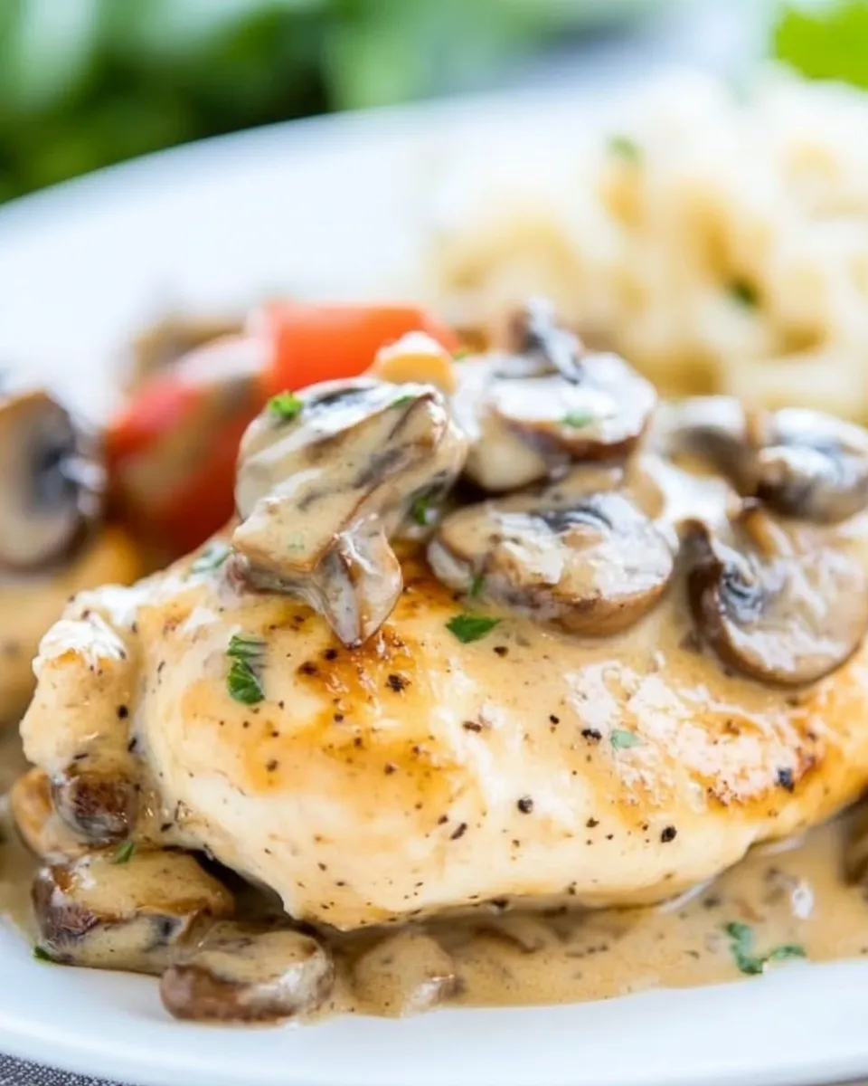 Easy Chicken with Mushroom Cream Sauce recipe photo