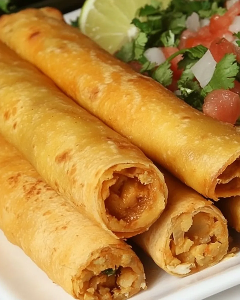 Easy Chickpea & Tomato Flautas recipe photo