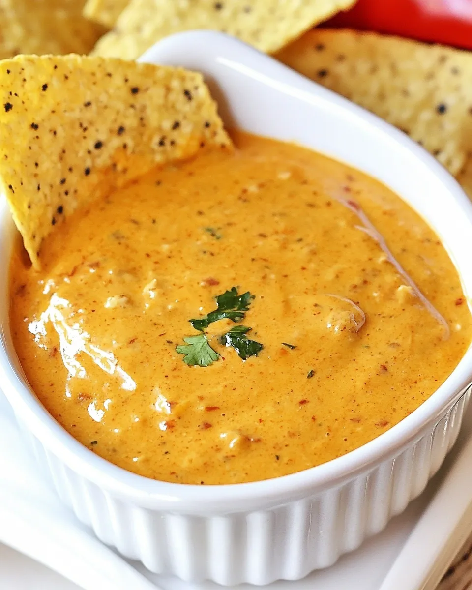 Easy Chilis Skillet Queso Recipe: Copycat Slow Cooker Cheese Dip recipe photo