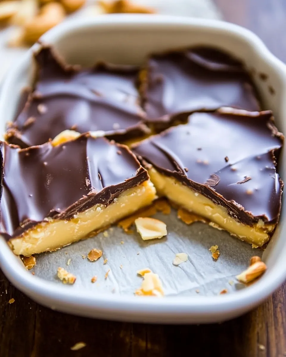 Delicious Chocolate-Covered Microwave Peanut Brittle shot