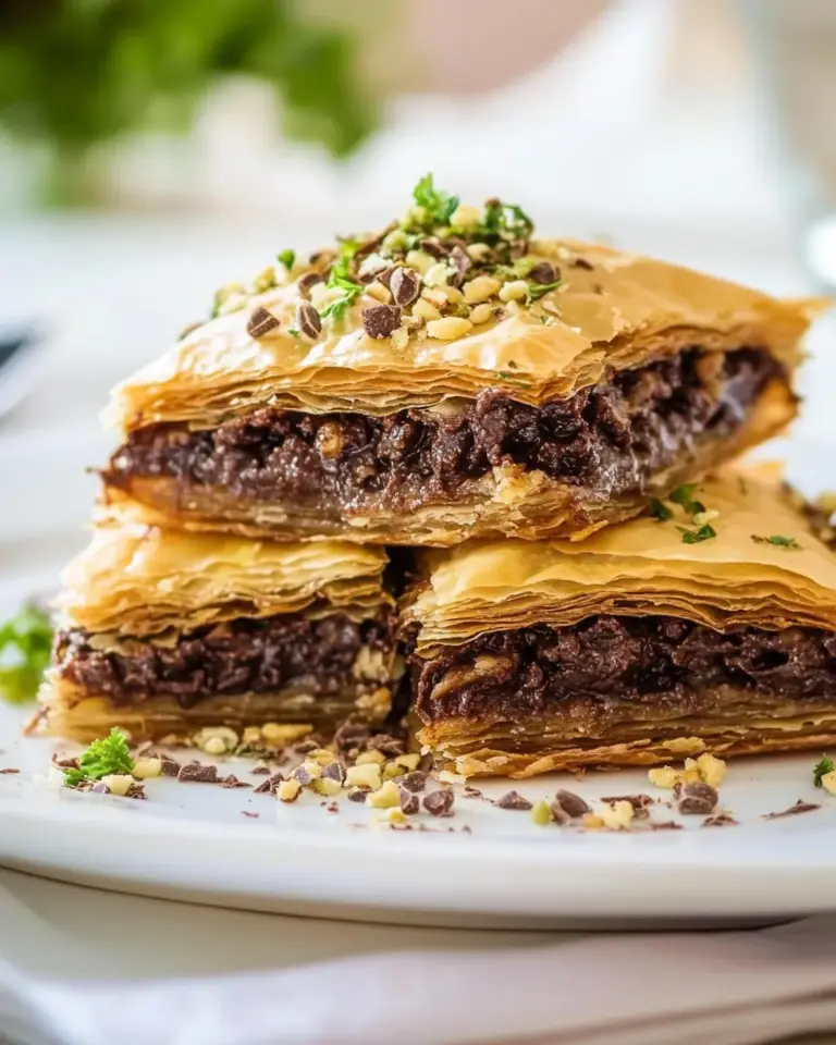 Homemade Chocolate Baklava photo