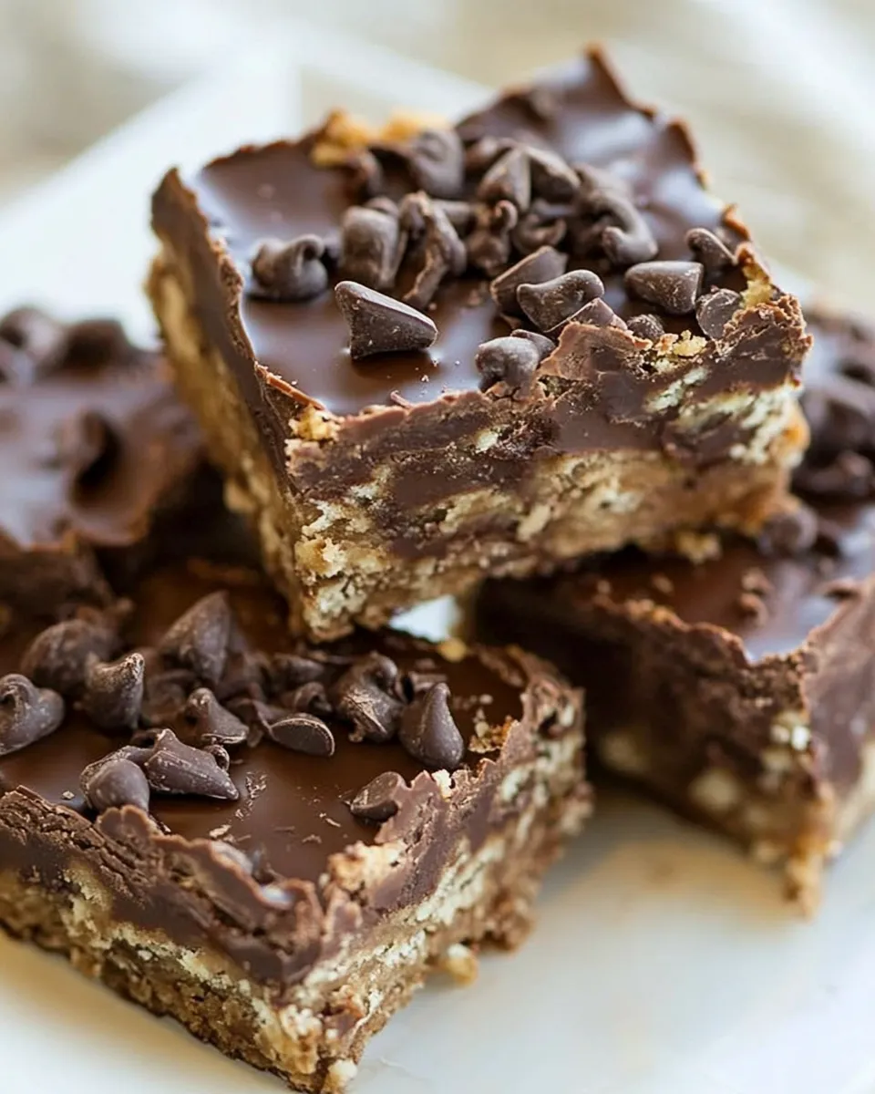 Easy Chocolate Blackout Bars food shot