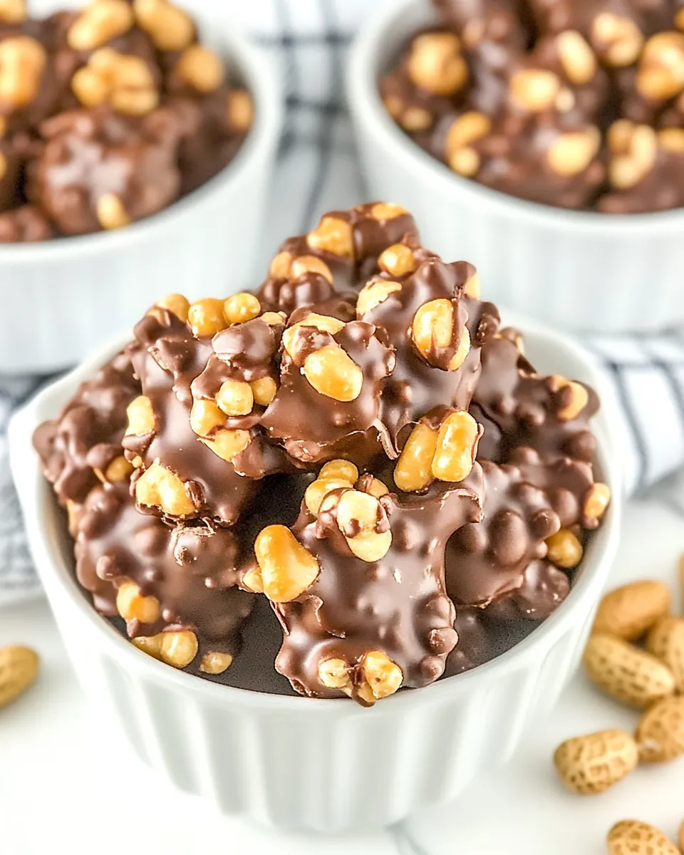 Classic Chocolate Butterscotch Peanut Clusters food shot
