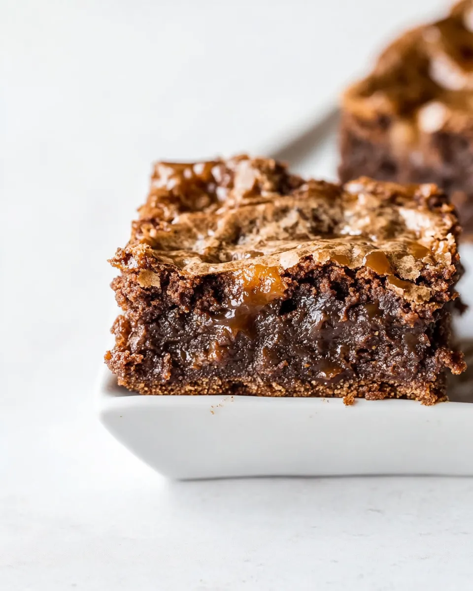 Easy Chocolate Caramel Brownies recipe photo