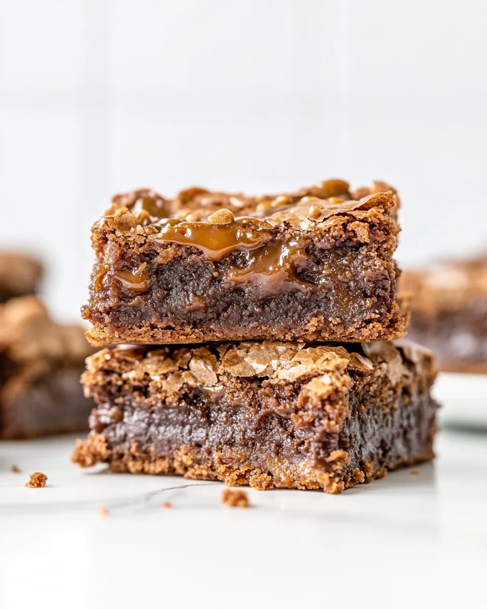 Delicious Chocolate Caramel Brownies shot