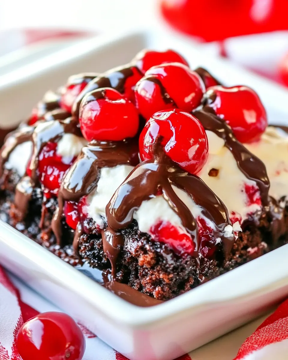 Delicious Chocolate Cherry Dump Cake image