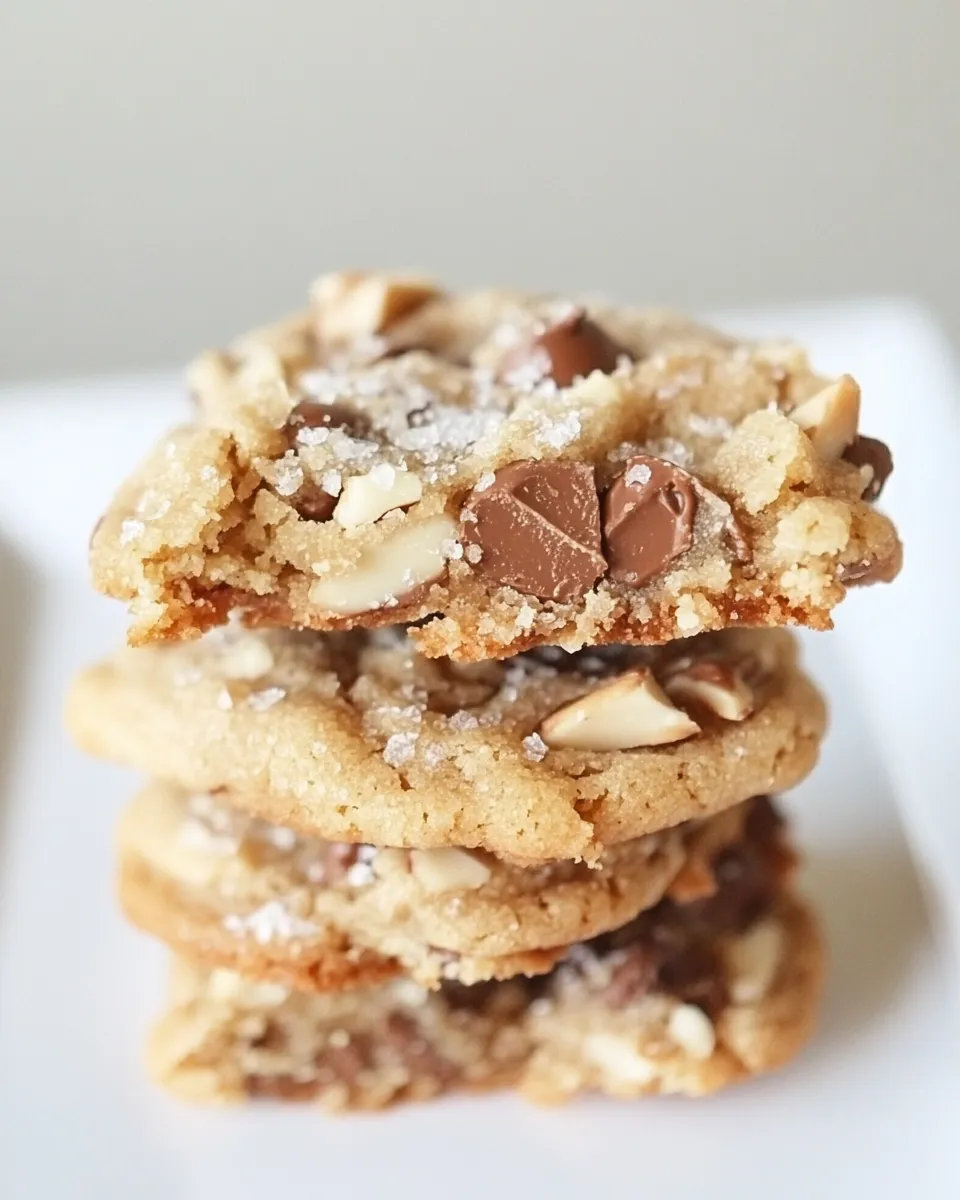 Delicious Chocolate Chip Almond Toffee Cookies shot