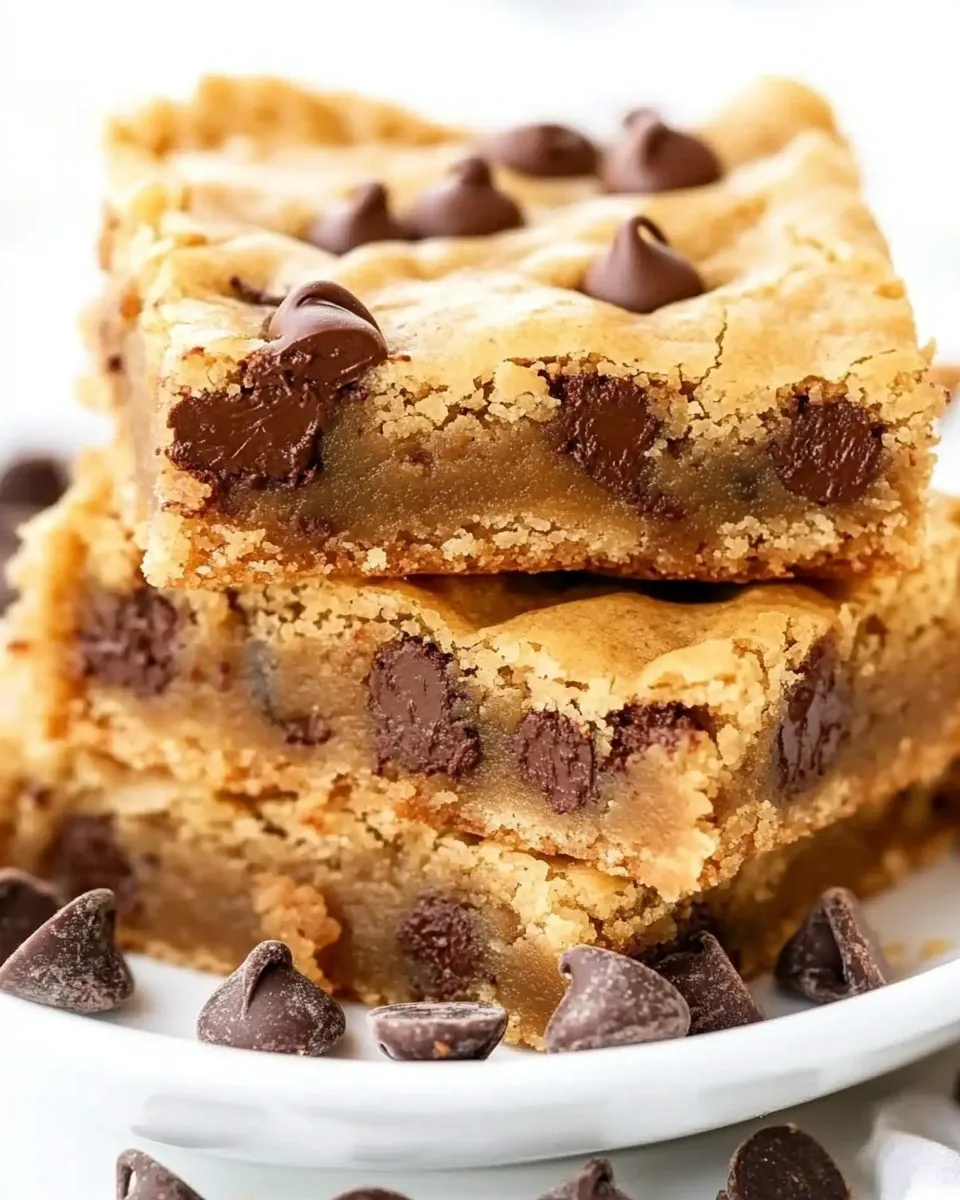 Delicious Chocolate Chip Blondies Recipe dish photo