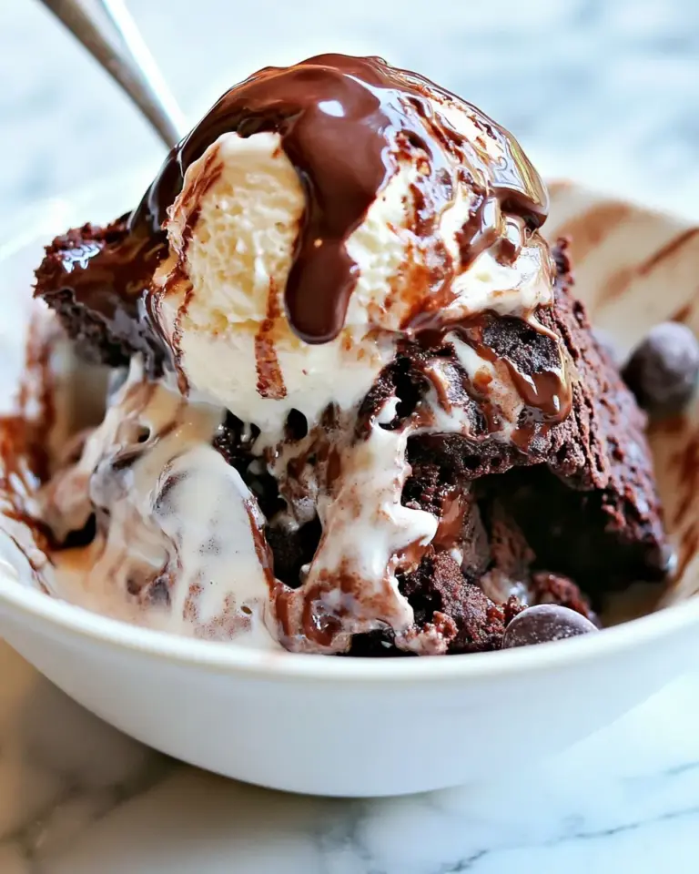 Homemade Chocolate Chip Brownie Sundae Recipe photo