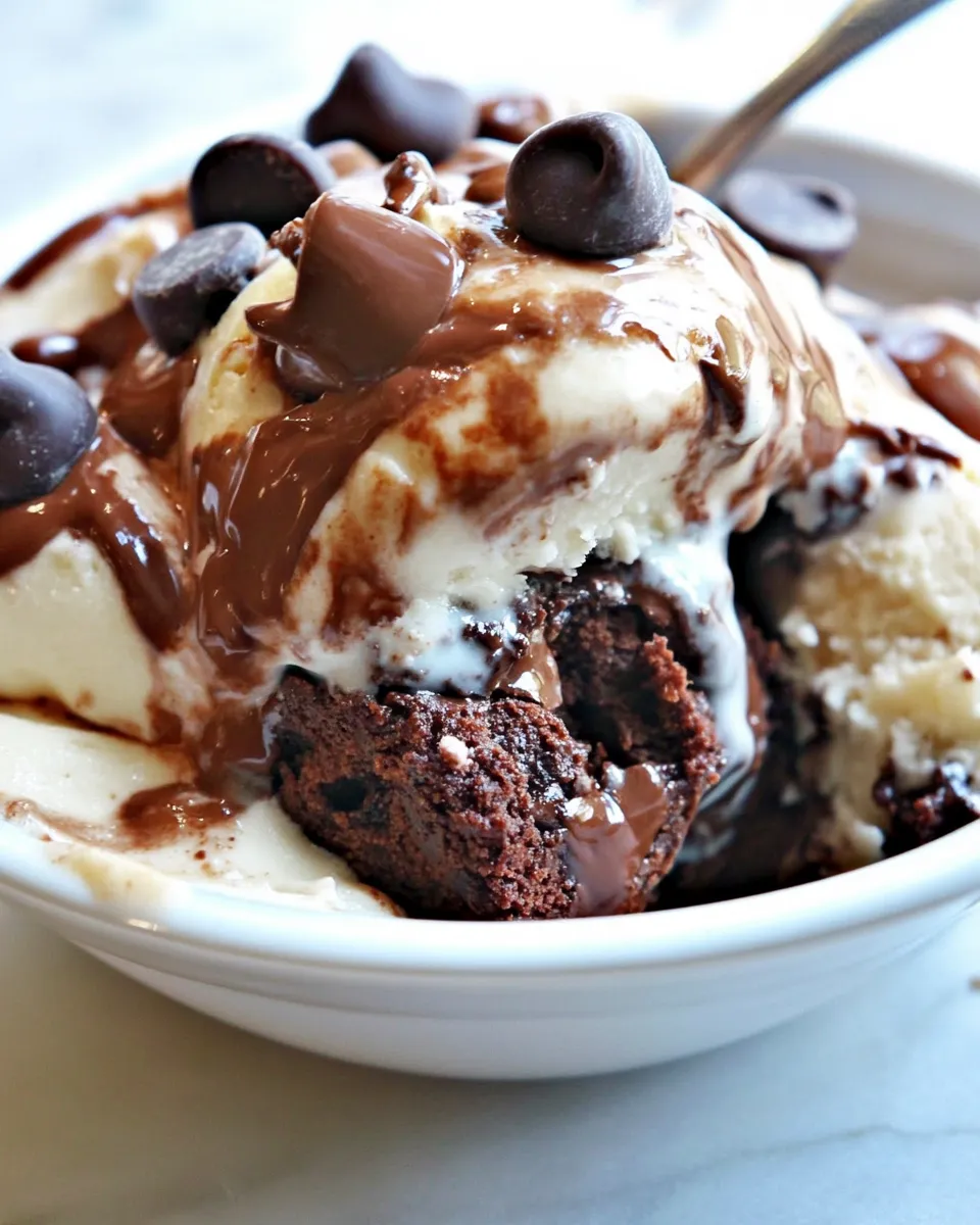 Classic Chocolate Chip Brownie Sundae Recipe image