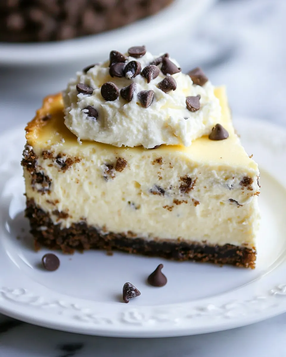 Easy Chocolate Chip Cookie Dough Cheesecake recipe photo