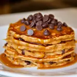 Homemade Chocolate Chip Oatmeal Cookie Pancakes recipe image