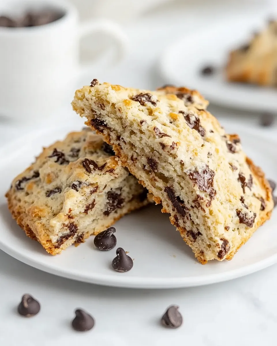 Delicious Chocolate Chip Toffee Scones shot