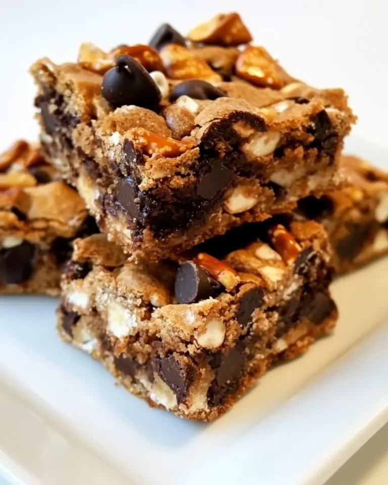 Delicious Chocolate Chip & Pretzel Cookie Bars recipe photo