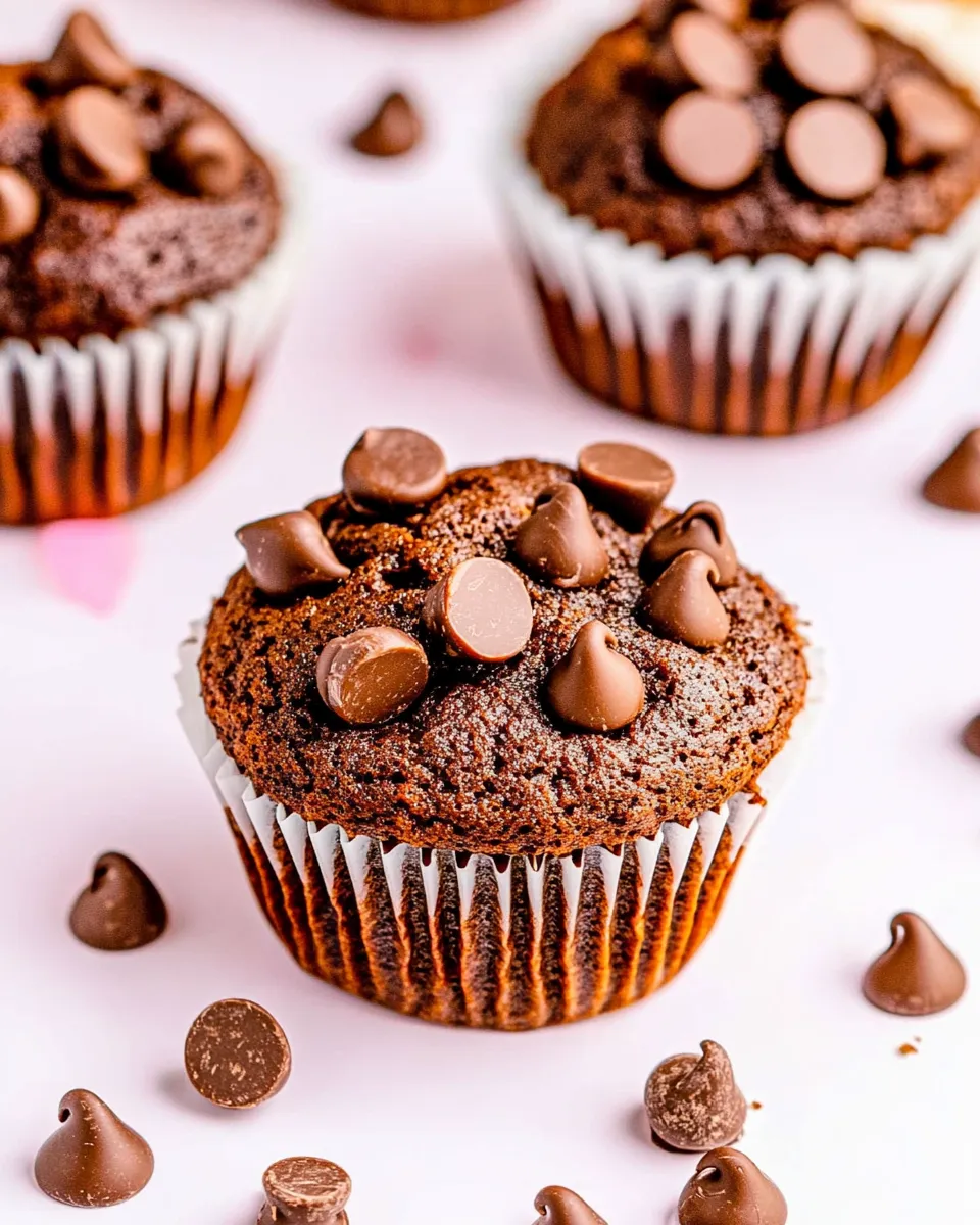Classic Chocolate Chocolate Chip Muffins image