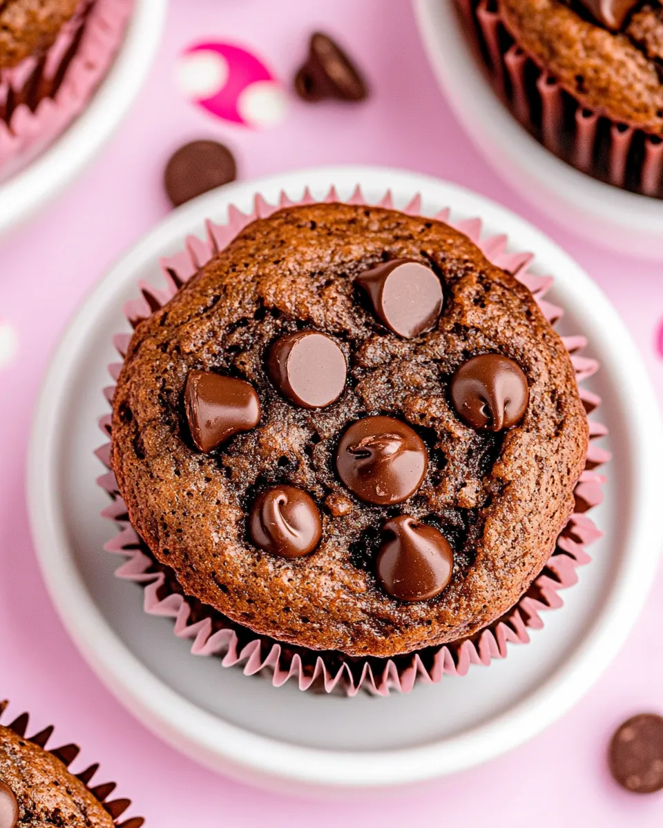 Easy Chocolate Chocolate Chip Muffins recipe photo