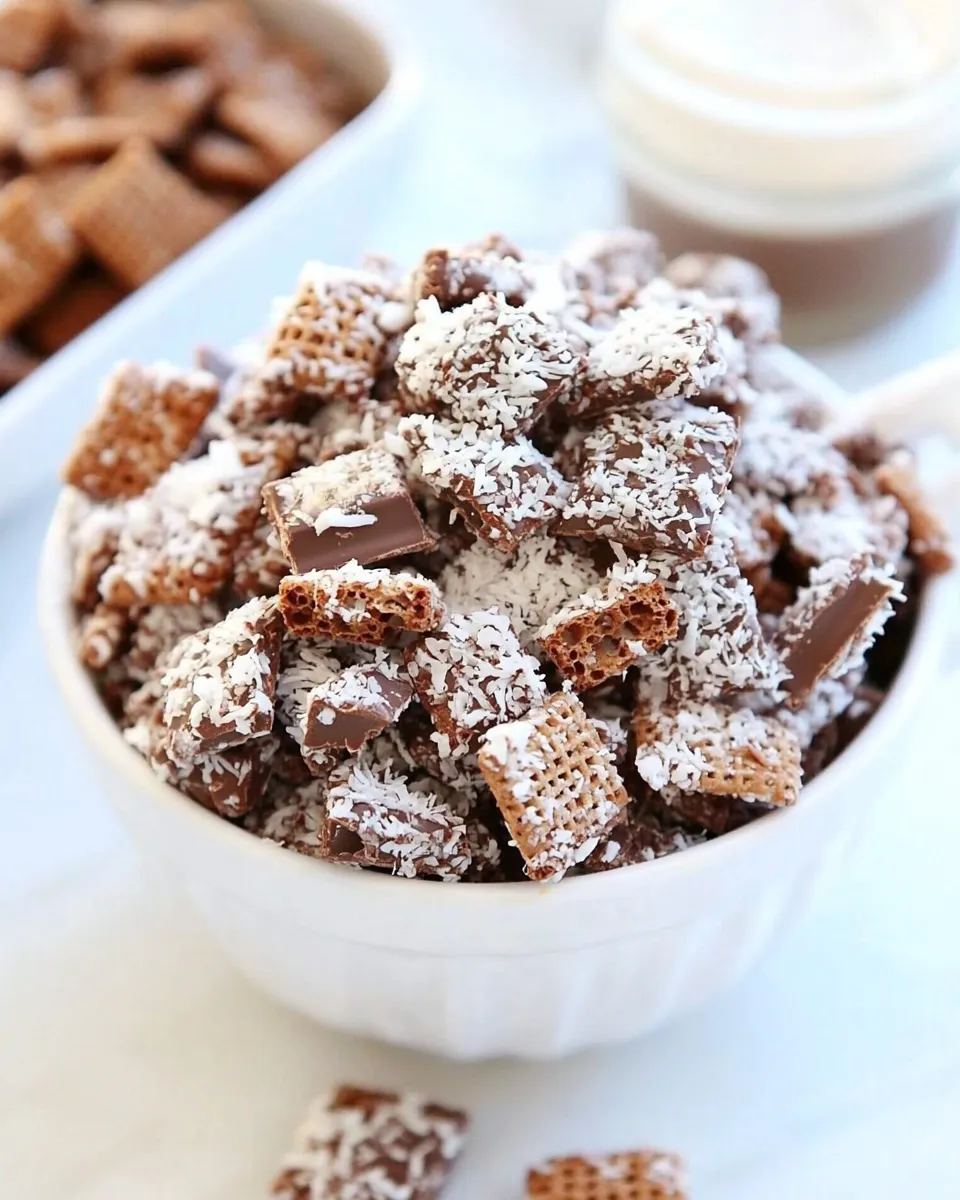 Classic Chocolate Coconut Chex Mix image