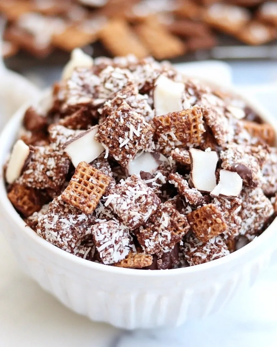 Easy Chocolate Coconut Chex Mix recipe photo