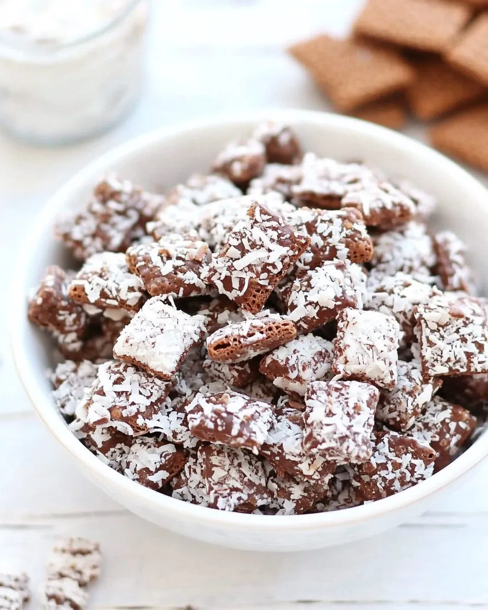Delicious Chocolate Coconut Chex Mix dish photo
