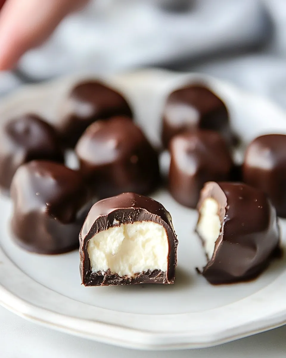 Classic Chocolate Covered Cheesecake Bites image