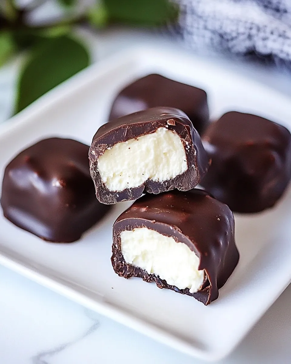 Easy Chocolate Covered Cheesecake Bites recipe photo