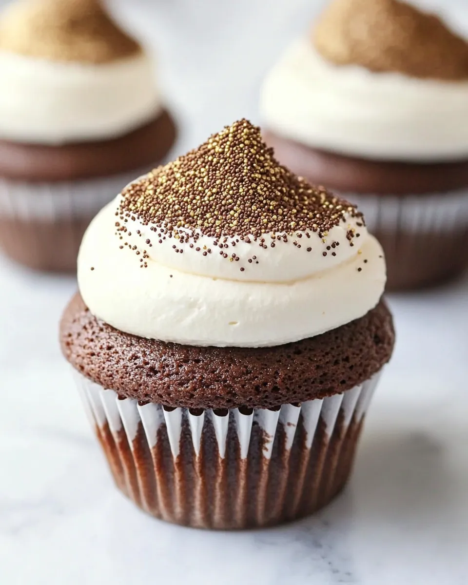 Classic Chocolate Cupcakes with Marshmallow Filling image