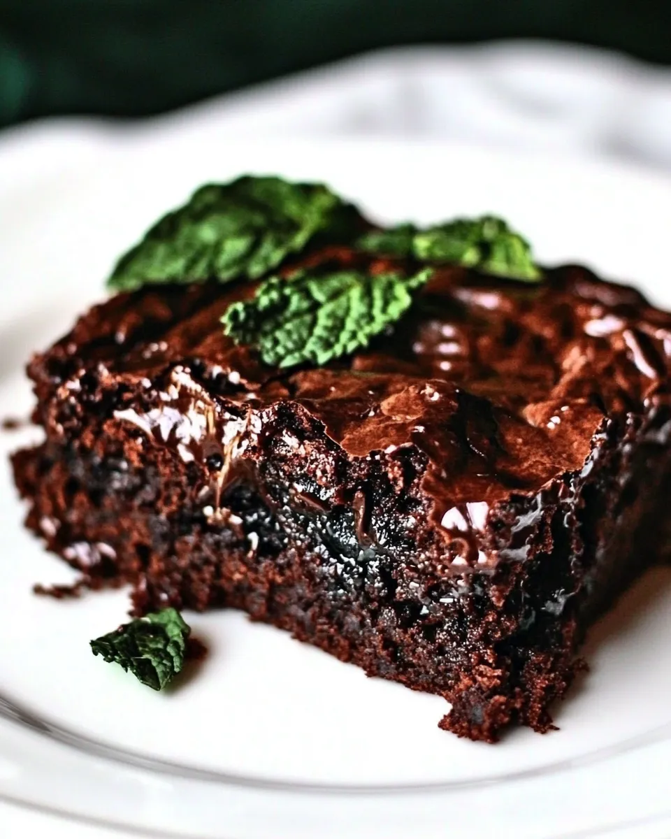 Classic Chocolate Mint Brownies Recipe image