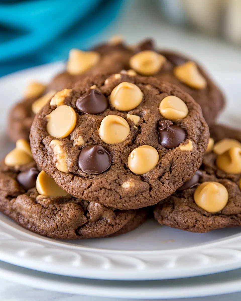 Easy Chocolate Peanut Butter Chip Cookies shot