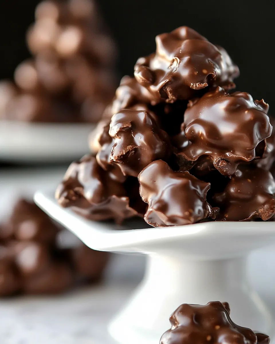 Homemade Chocolate Peanut Butter Clusters Recipe photo