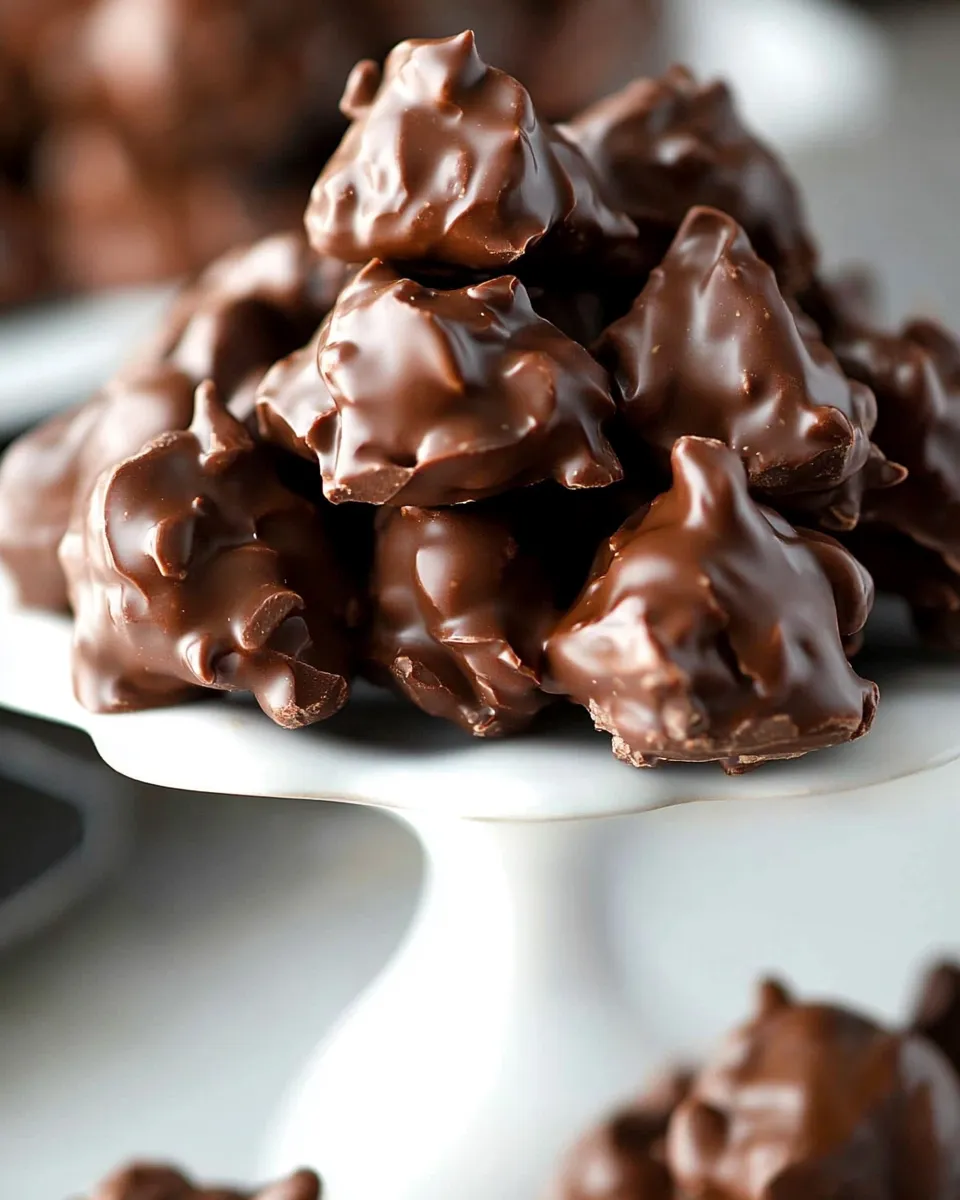 Delicious Chocolate Peanut Butter Clusters Recipe food shot
