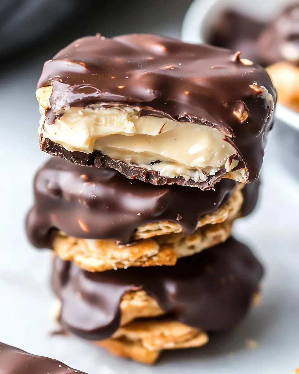 Delicious Chocolate Peanut Butter Ritz Crackers plate image