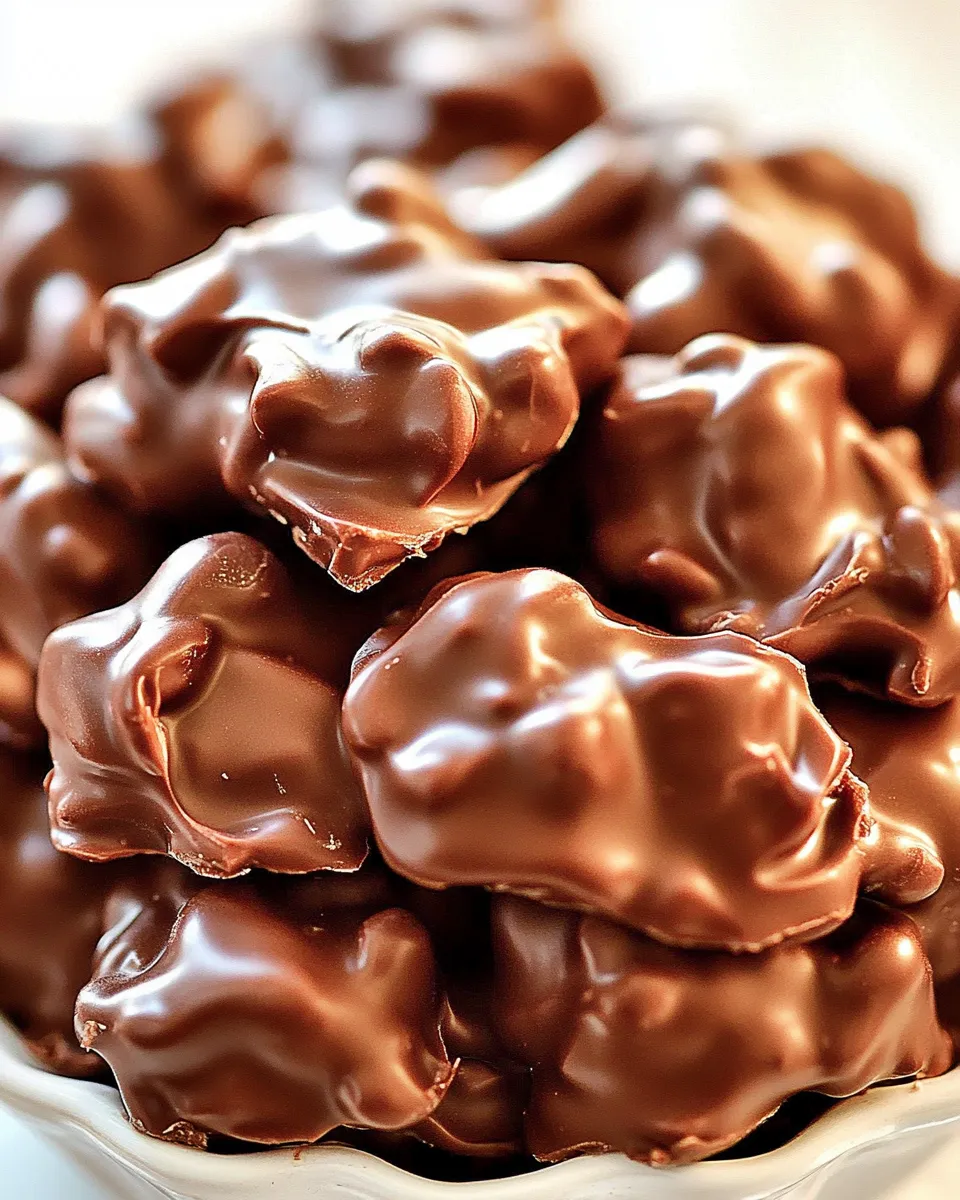 Chocolate Peanut Clusters ForkandPan