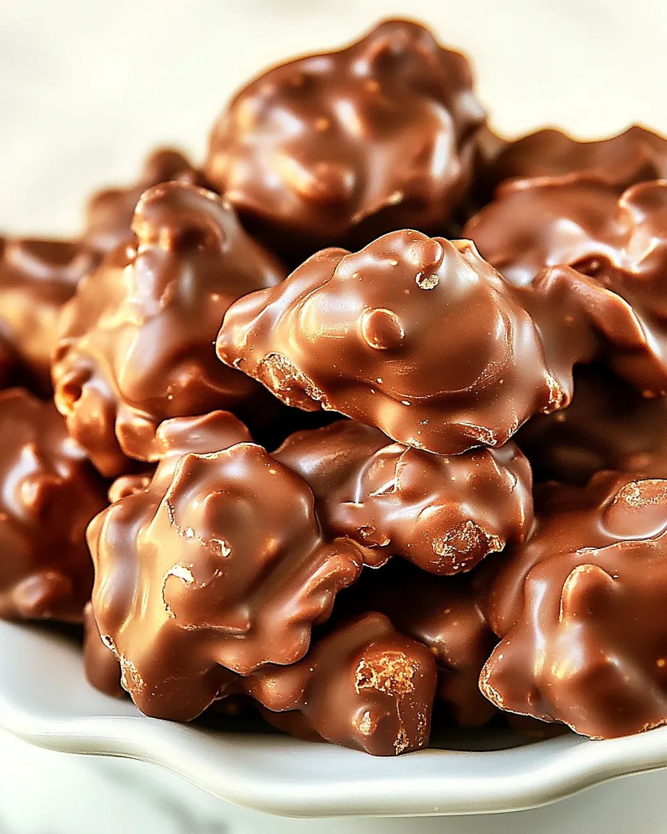Delicious Chocolate Peanut Clusters shot
