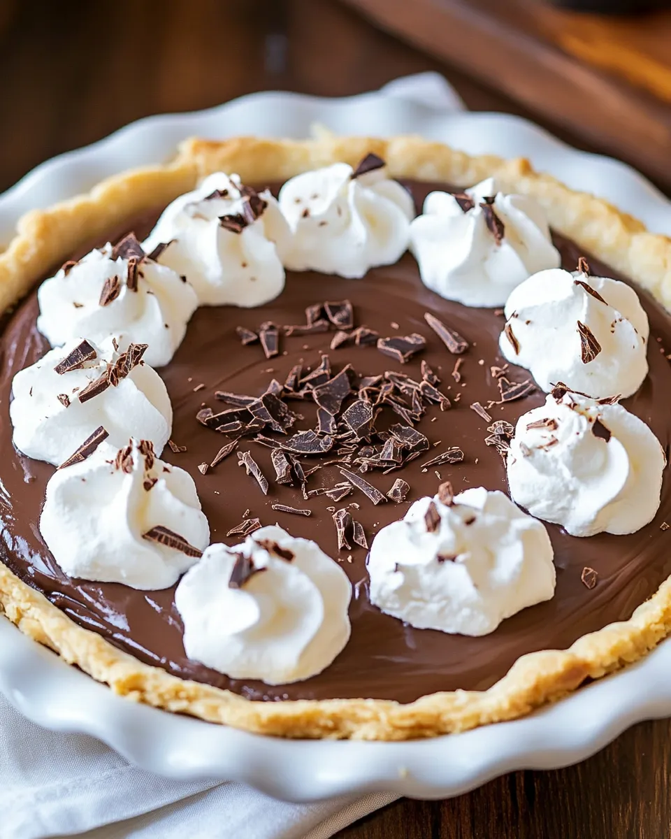 Easy Chocolate Pie recipe photo