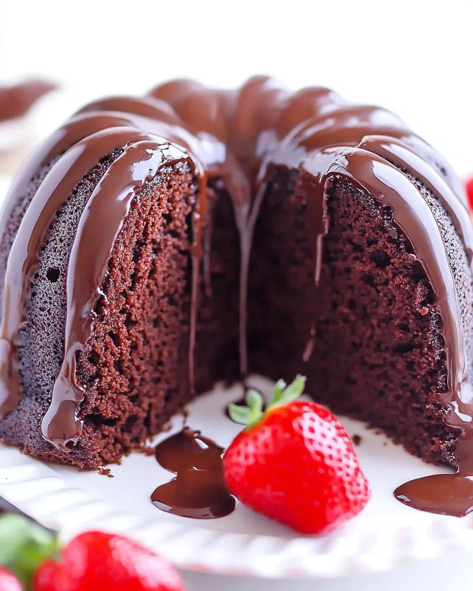 Easy Chocolate Pound Cake Recipe shot