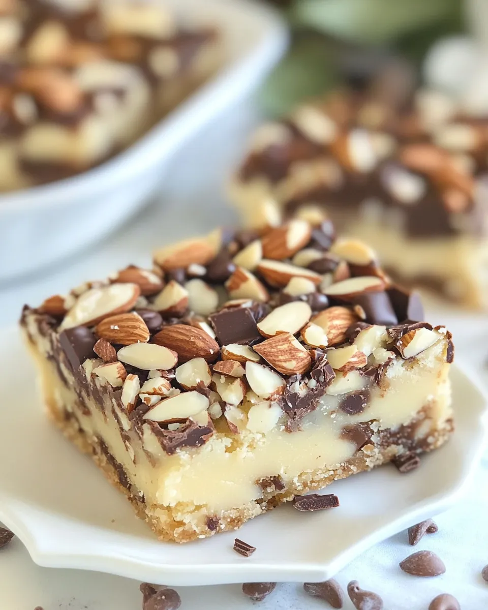 Homemade Chocolate Toffee Almond Shortbread Bars photo