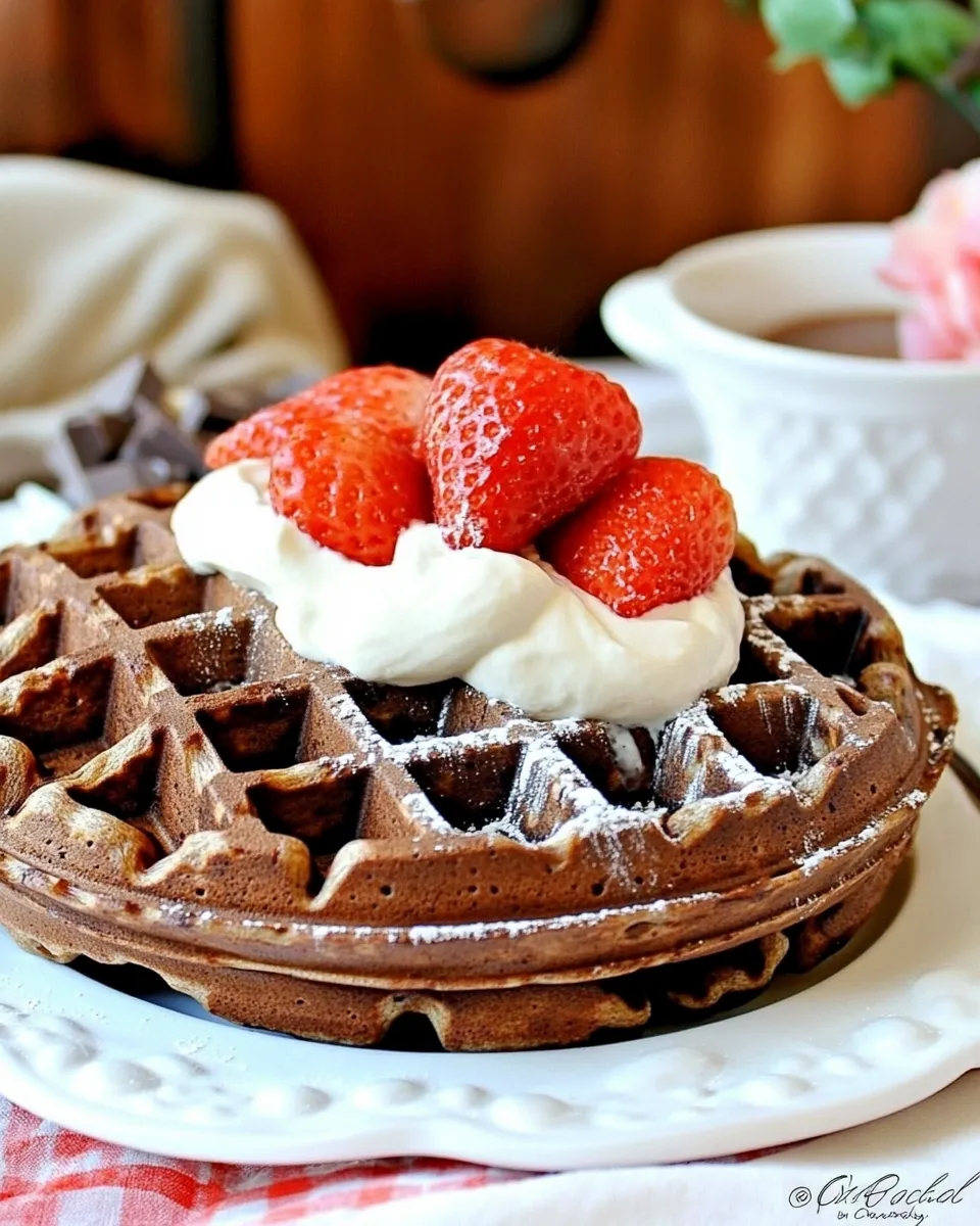 Easy Chocolate Waffle Recipe with Whole Wheat Flour photo