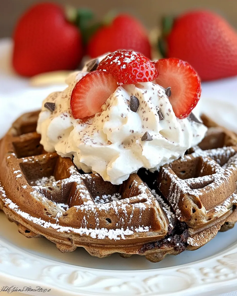 Classic Chocolate Waffle Recipe with Whole Wheat Flour recipe photo
