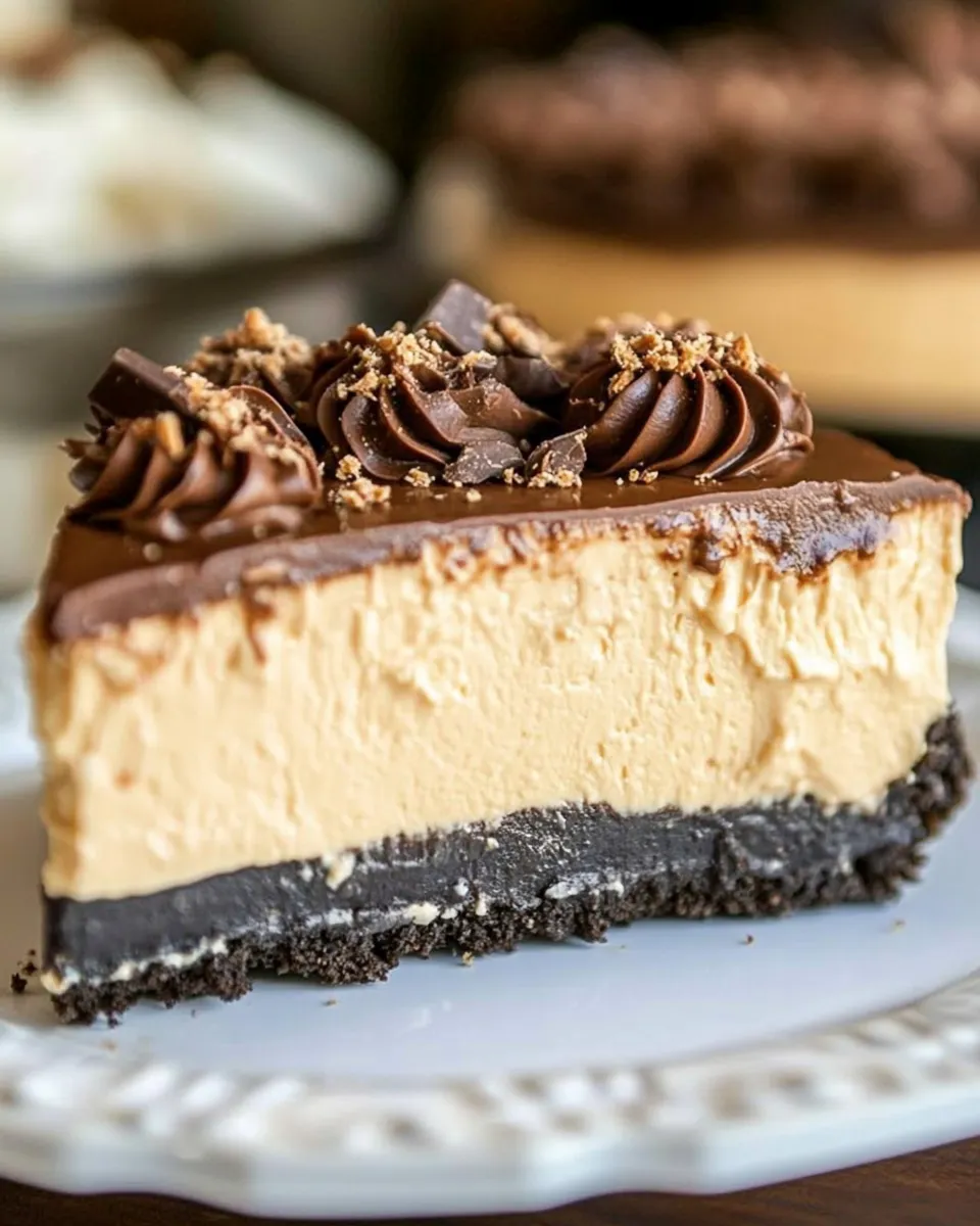 Classic Chocolate and Peanut Butter Mousse Cheesecake dish photo