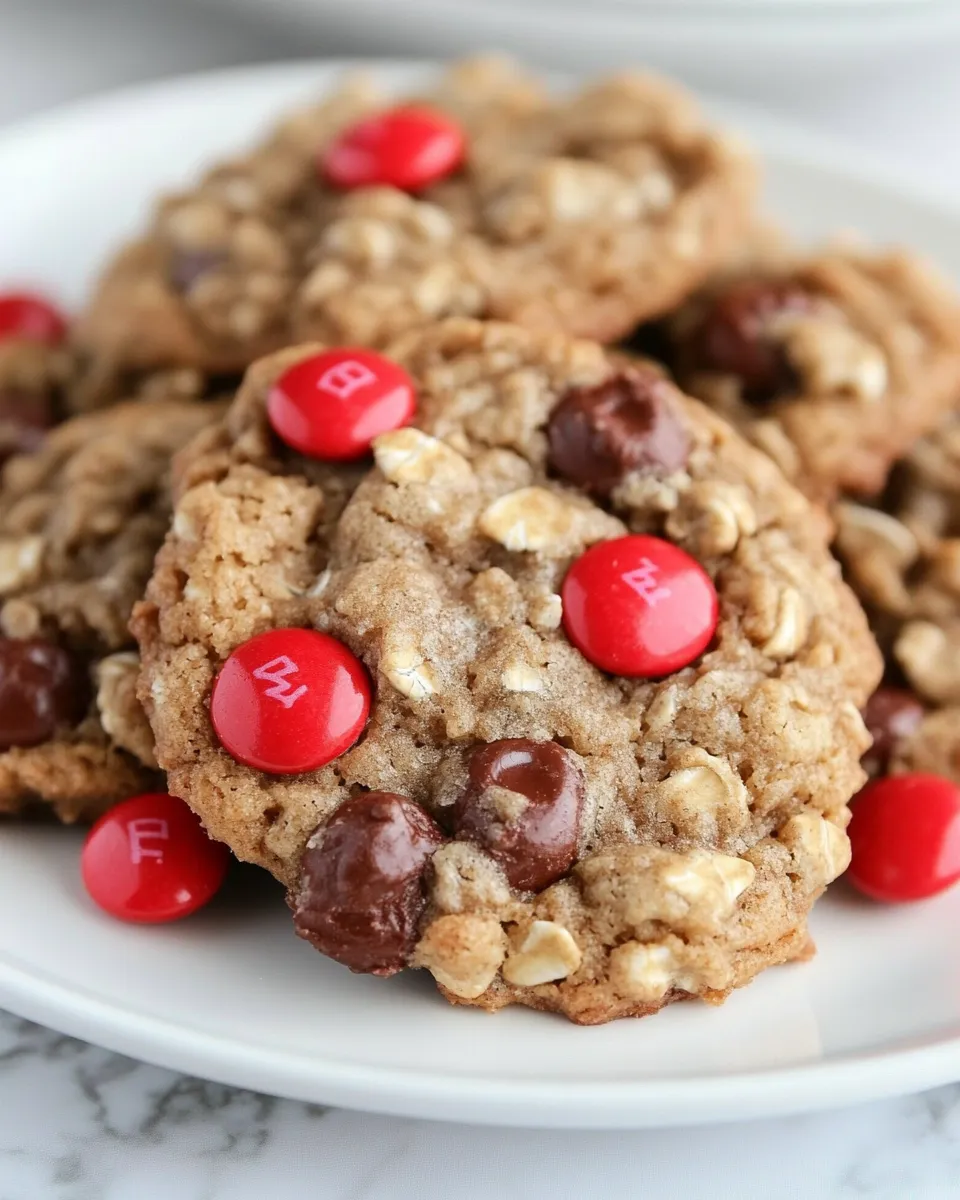 Easy Cinnamon M&M Oatmeal Cookies recipe photo