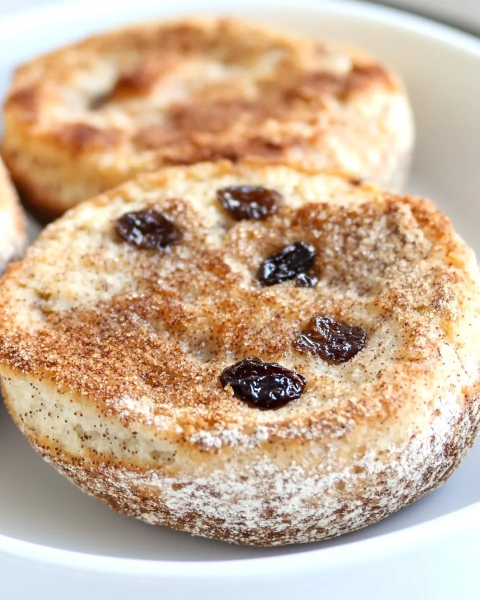 Easy Cinnamon Raisin English Muffins recipe photo