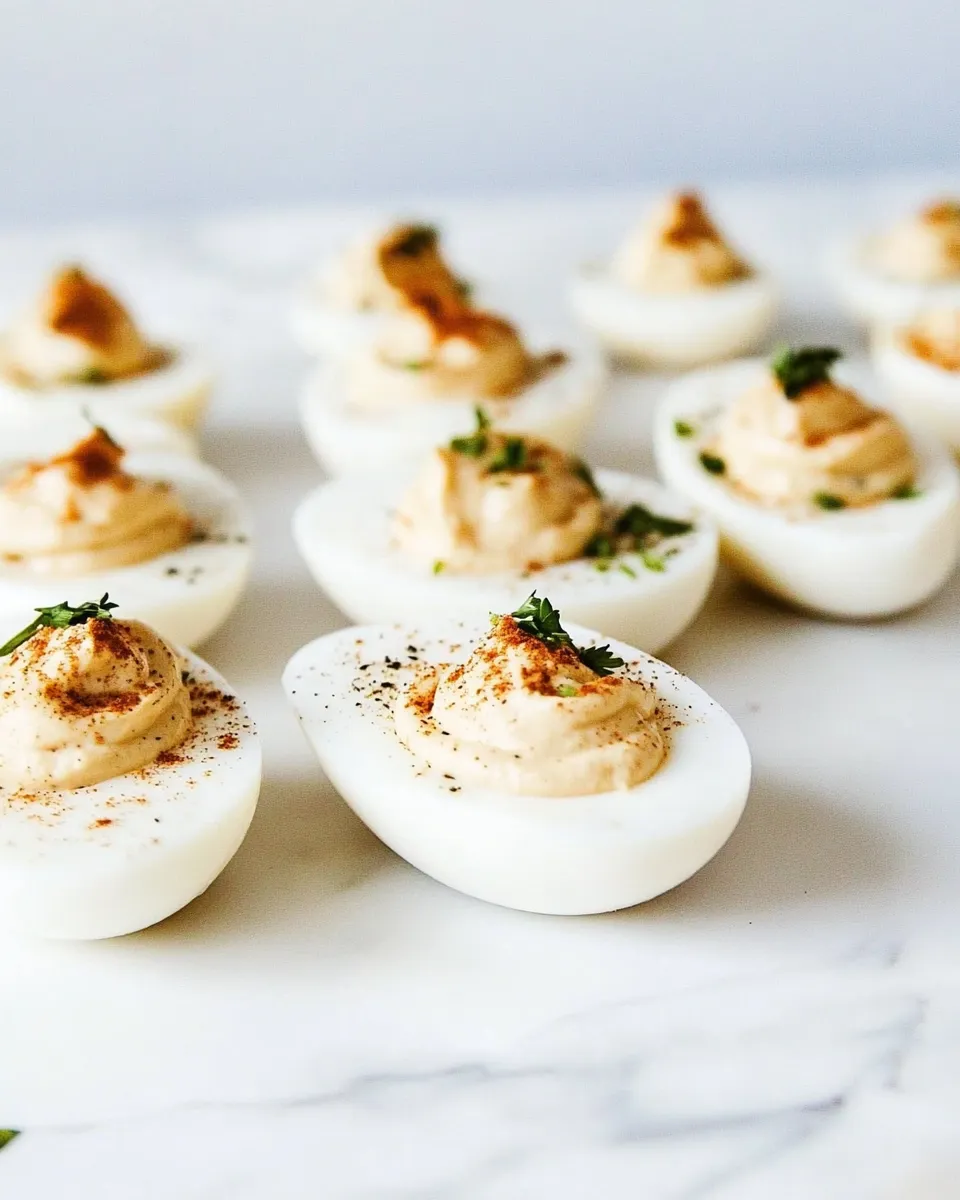 Quick Classic Deviled Eggs Recipe food shot