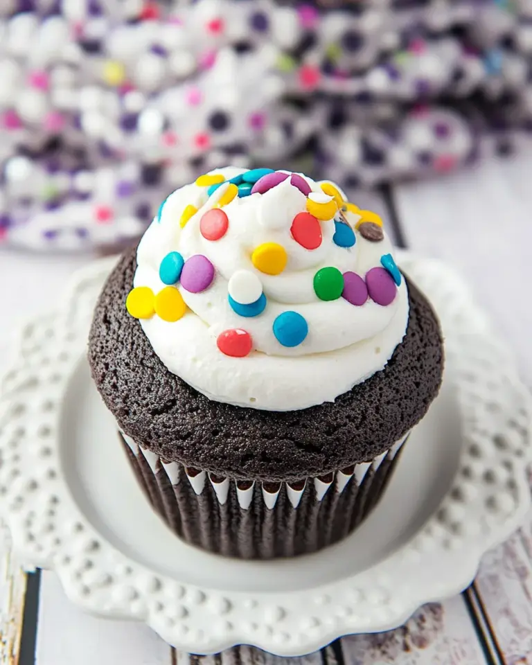 Homemade Cocoa Cupcakes with Ganache Filling photo