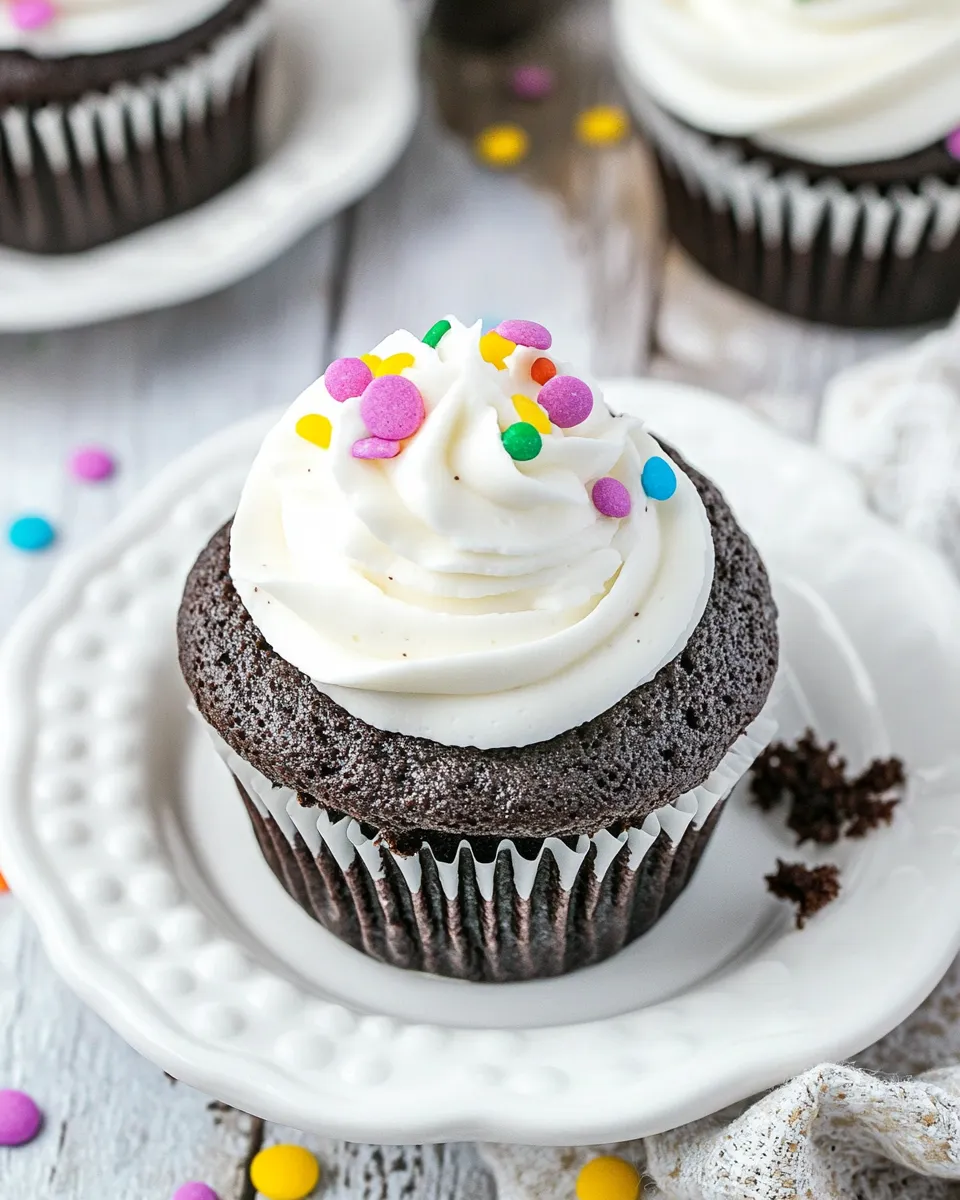 Easy Cocoa Cupcakes with Ganache Filling recipe photo