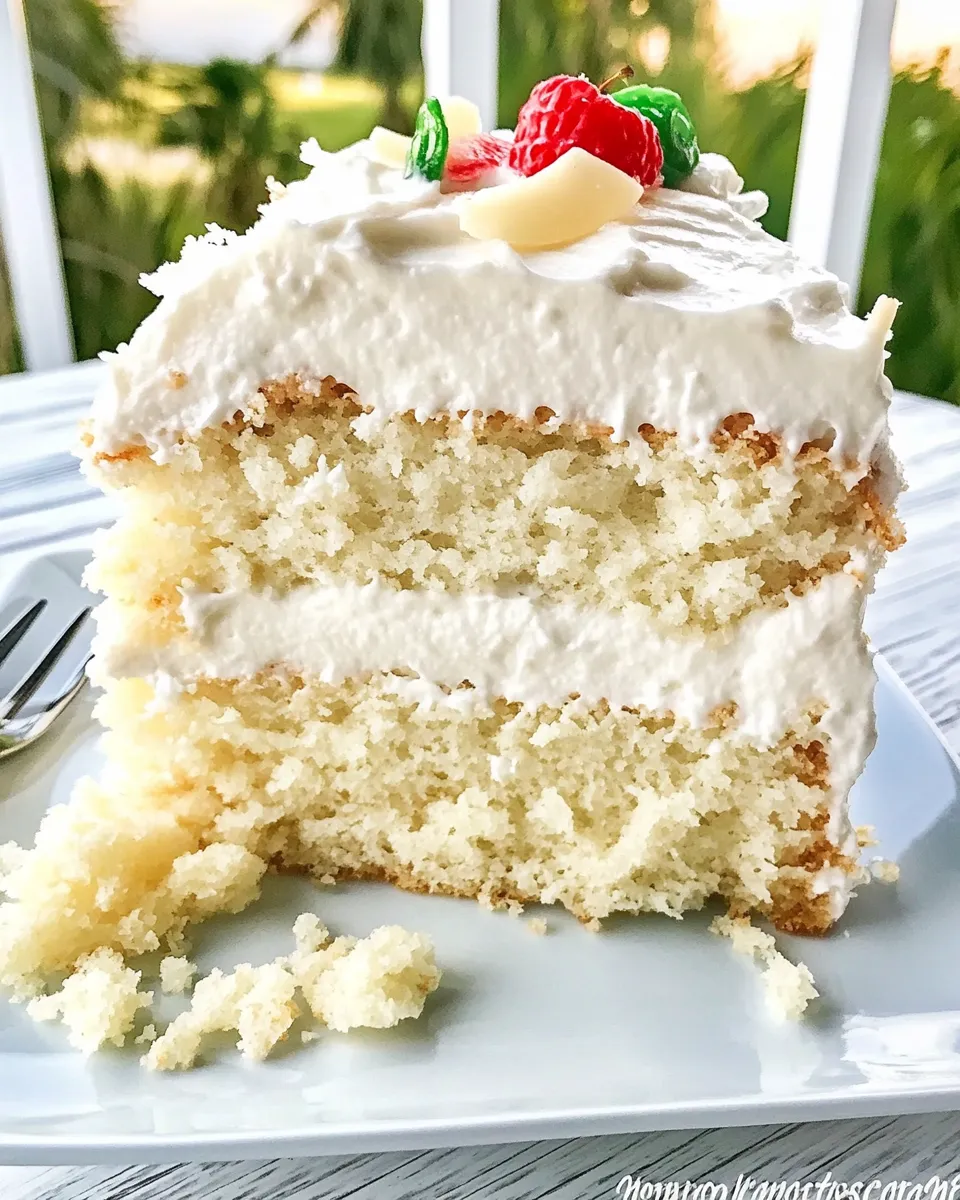 Homemade Coconut Cake with Sour Cream Frosting photo