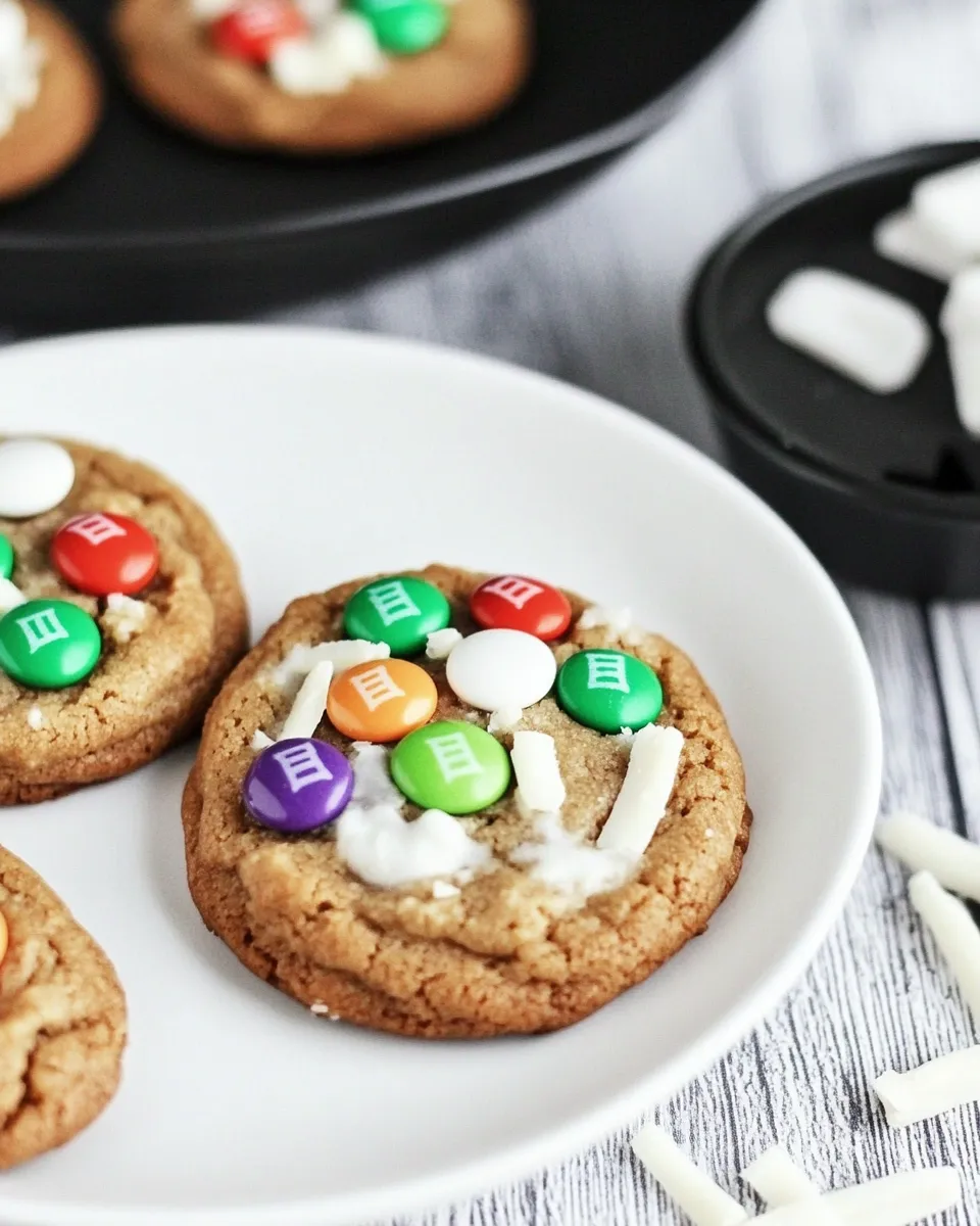 Easy Coconut M&M Cookies Recipe shot